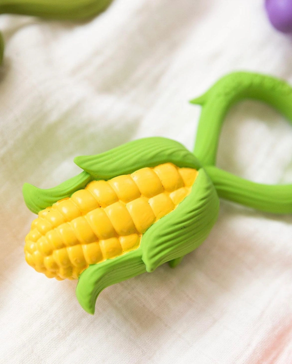 Corn Rattle | Oli & Carol Natural Rubber Toy