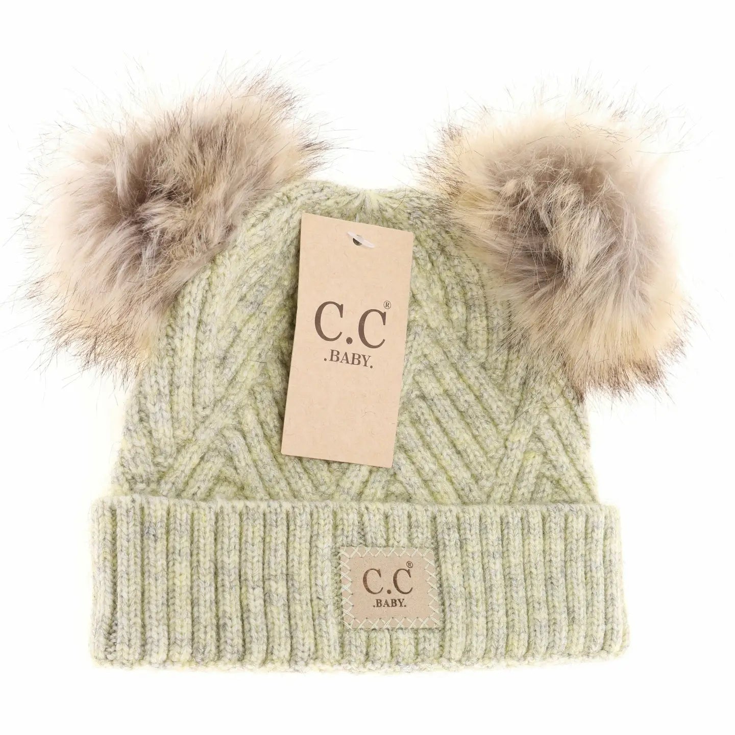 C.C Large Patch Newborn Knit Hat