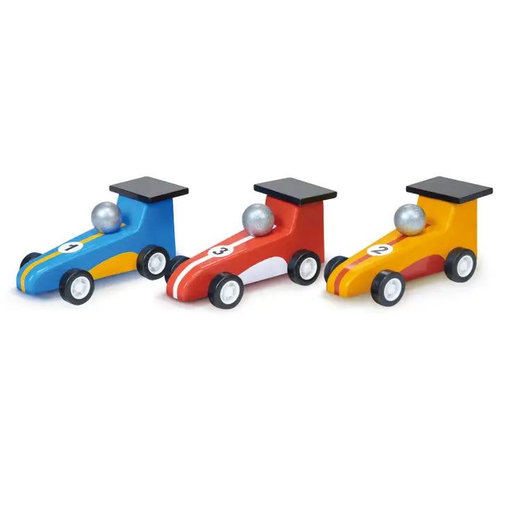 Wooden Pullback Racers image 1