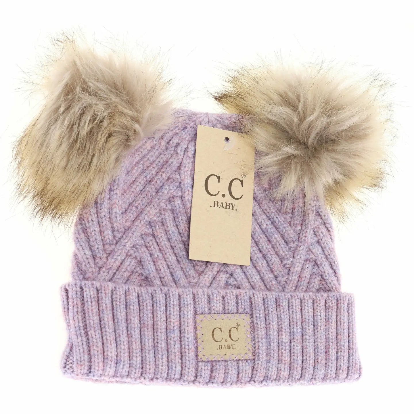 C.C Large Patch Newborn Knit Hat