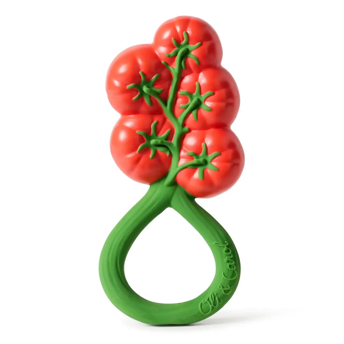Tomato Rattle Toy | Oli & Carol Natural Rubber Toy
