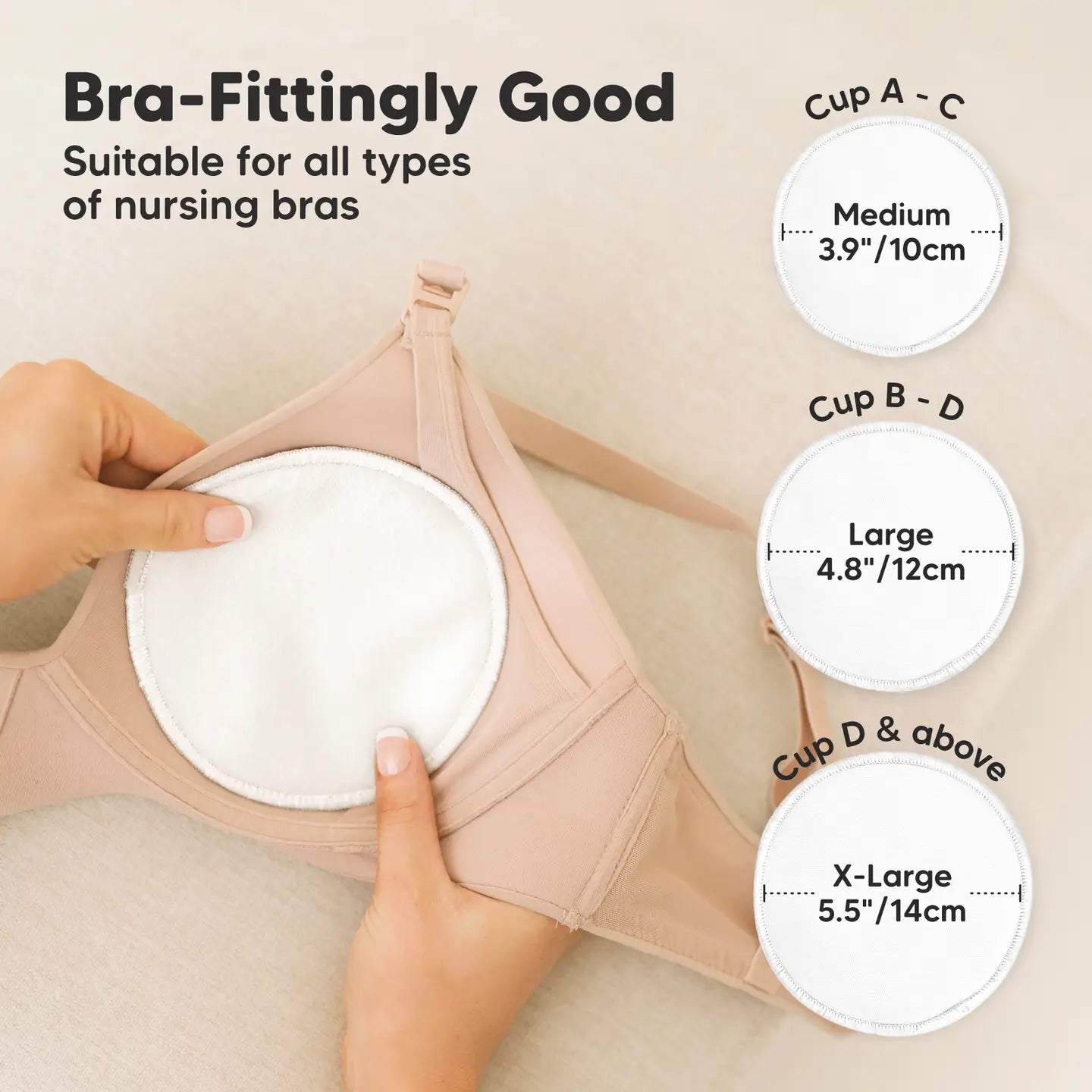 SOOTHE Organic Nursing Pads (White, X-Large 5.5")