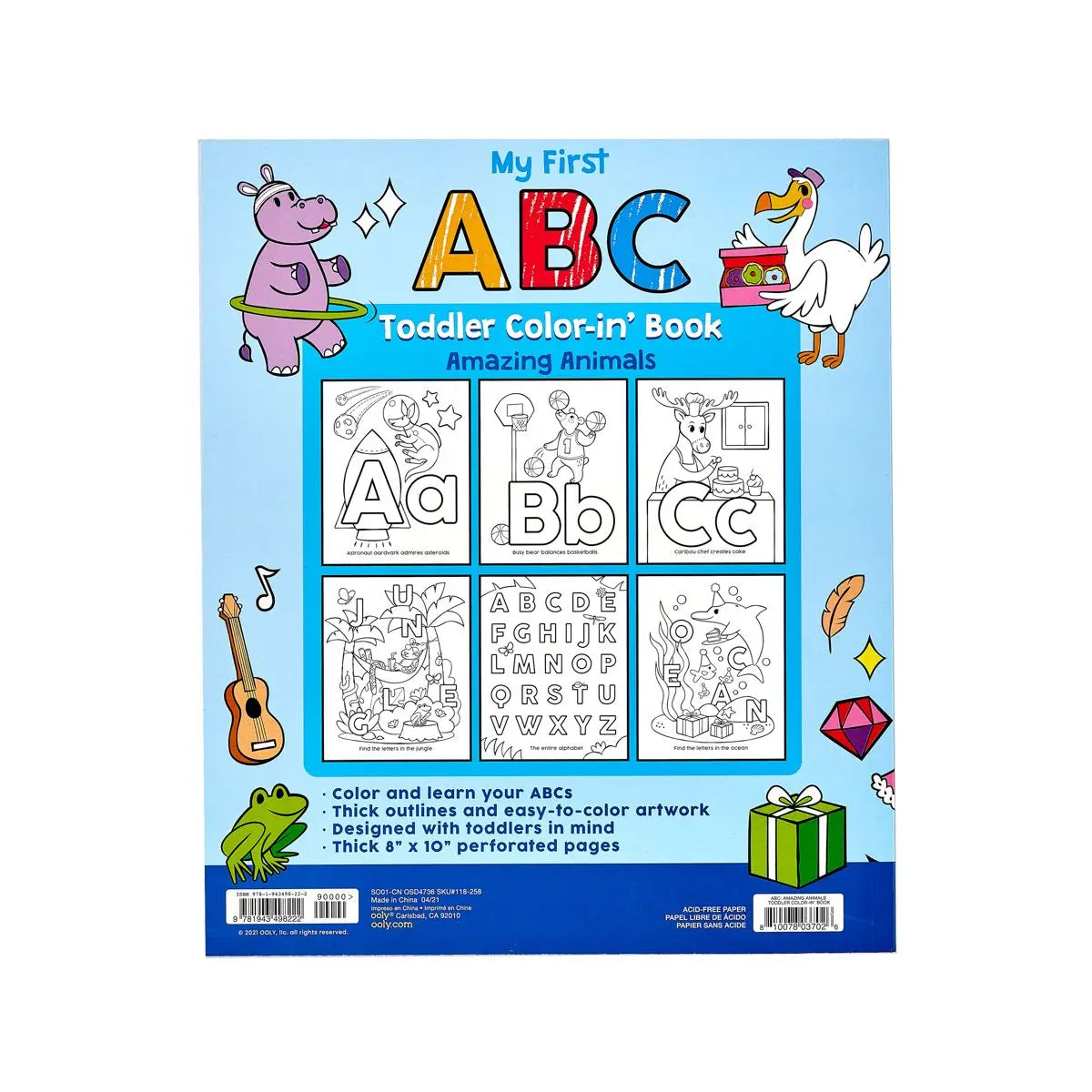 ABC: Amazing Animals Toddler Coloring Book image 1
