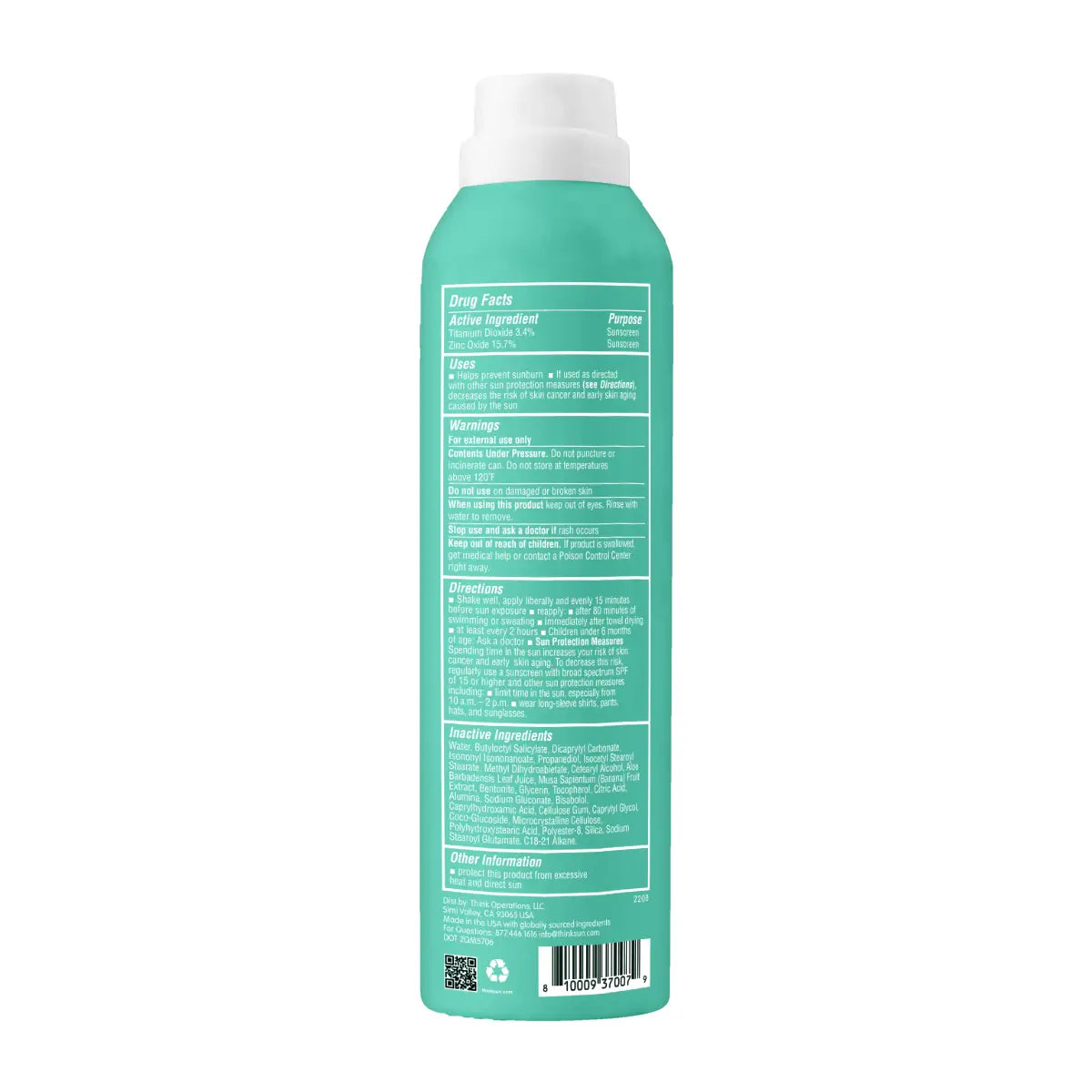 Think Kids Spf 50 All Sheer Mineral Sunscreen Spray