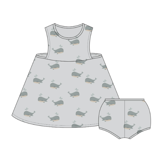 The Layla Dress | Whales image 0