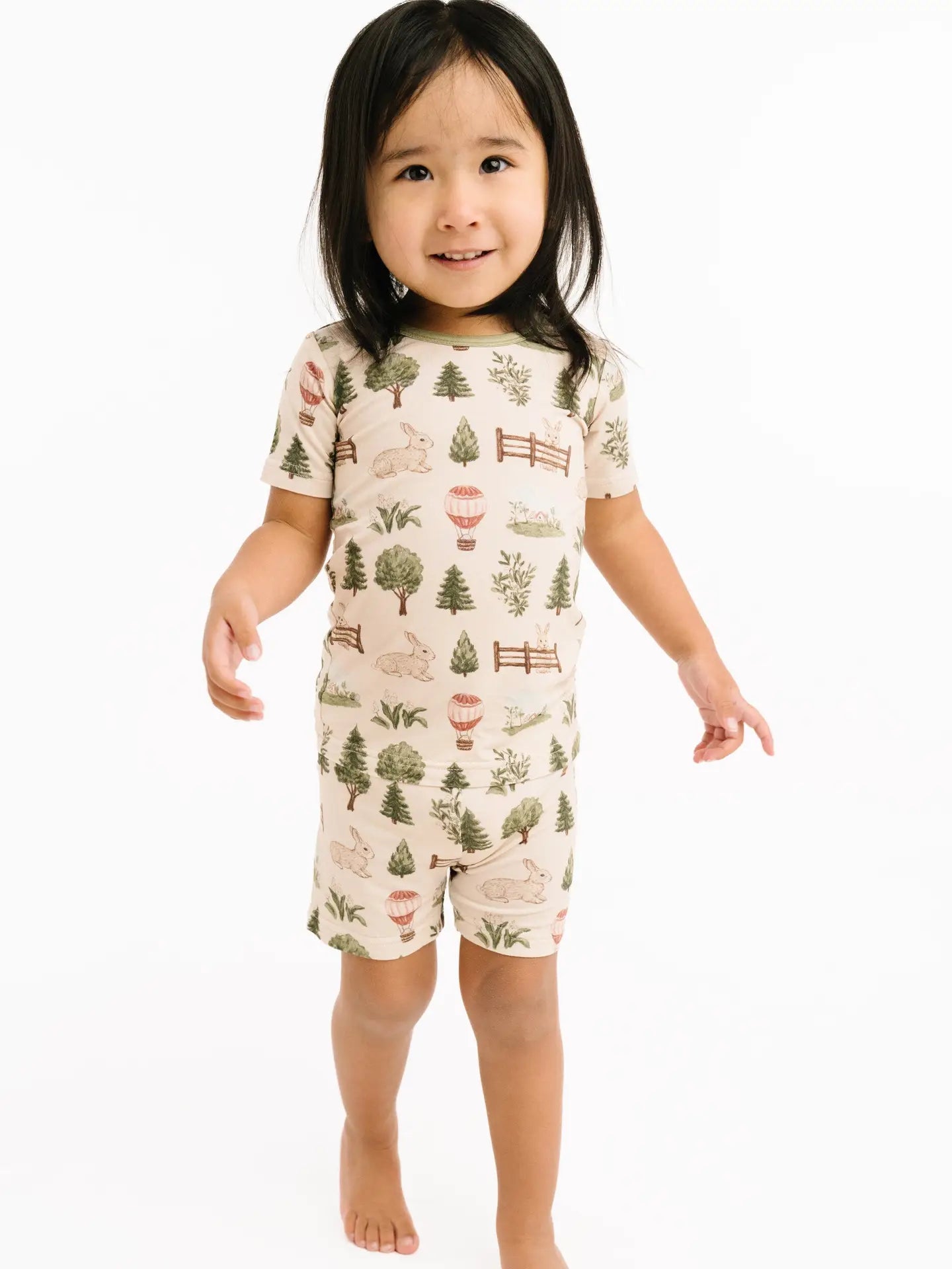 Woodland Countryside Bamboo Shorts Set