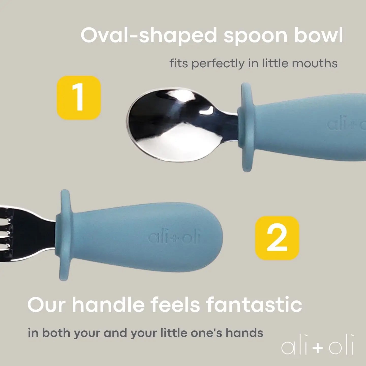 Toddler Learning Fork & Spoon Set - Blue
