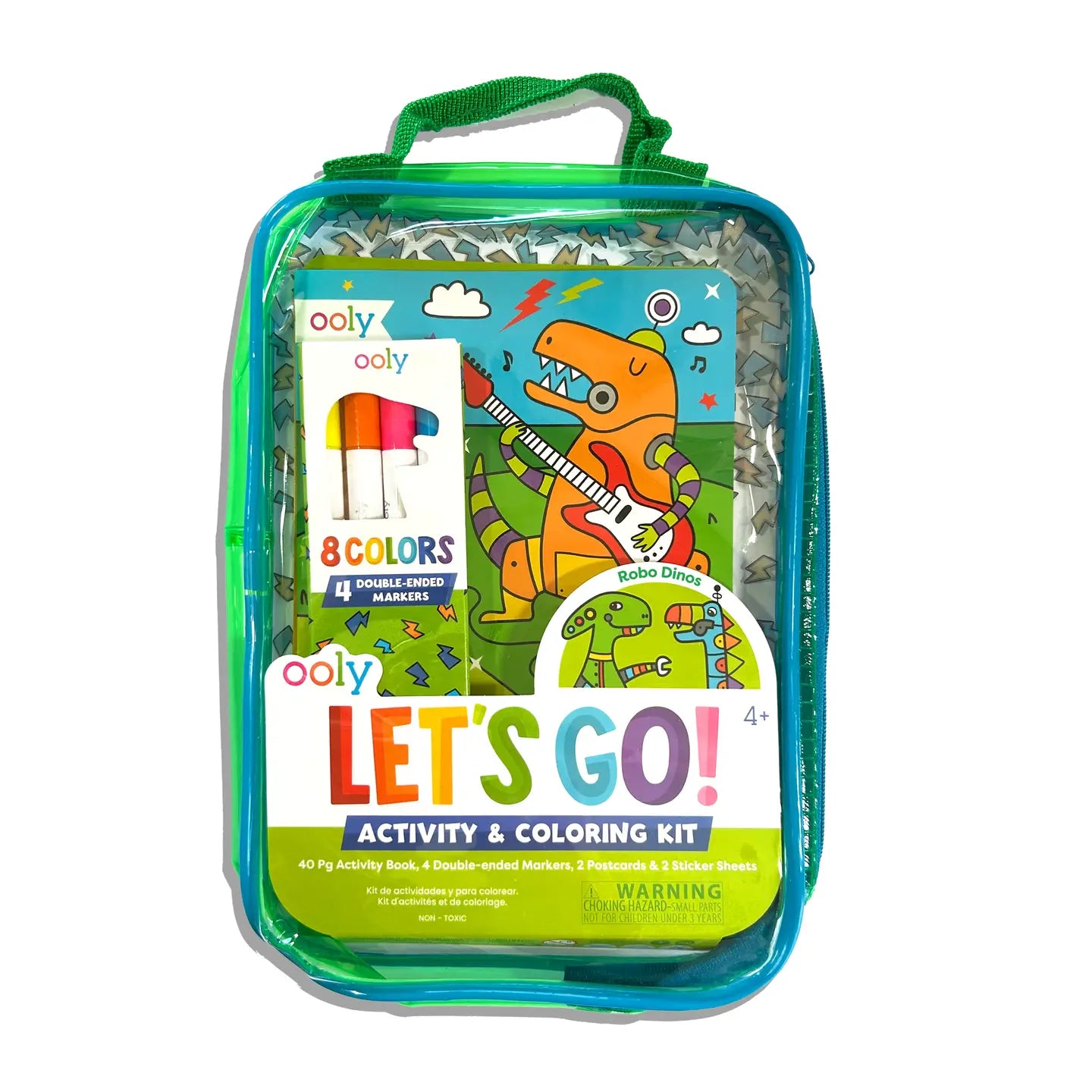 Let's Go! Activity & Coloring Kit | Robo Dinos