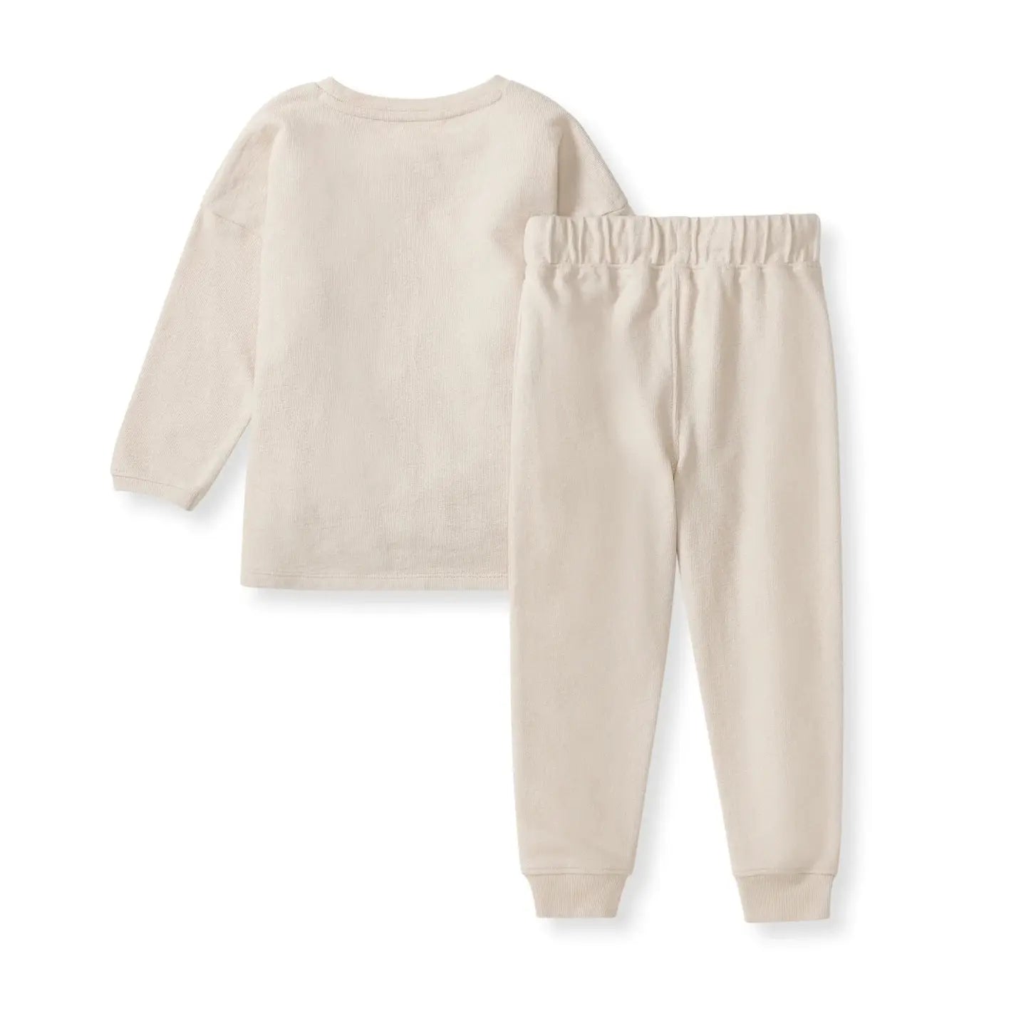 Textured Ruffle Sweatshirt Set | 100% Organic Cotton