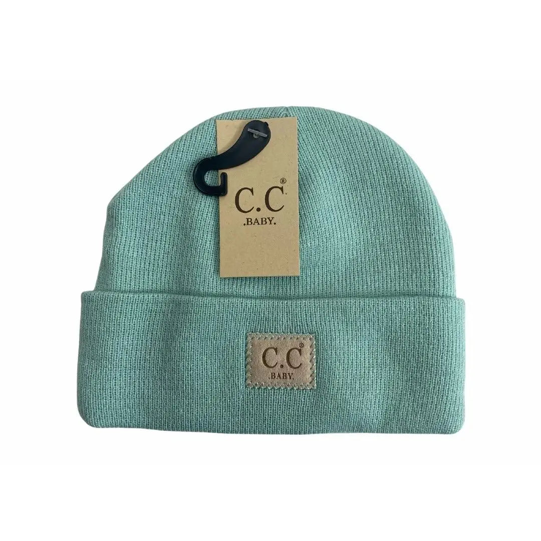 C.C Large Patch Newborn Knit Hat