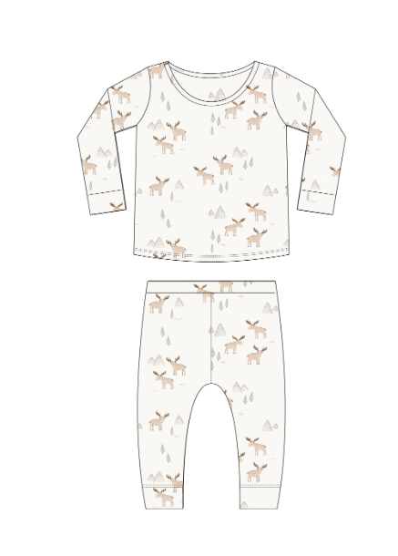 Moose Longsleeve Pajama Set image 0