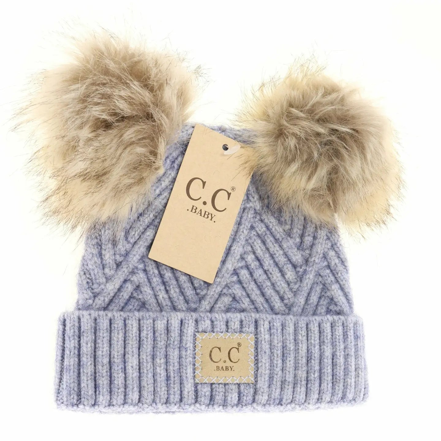 C.C Large Patch Newborn Knit Hat