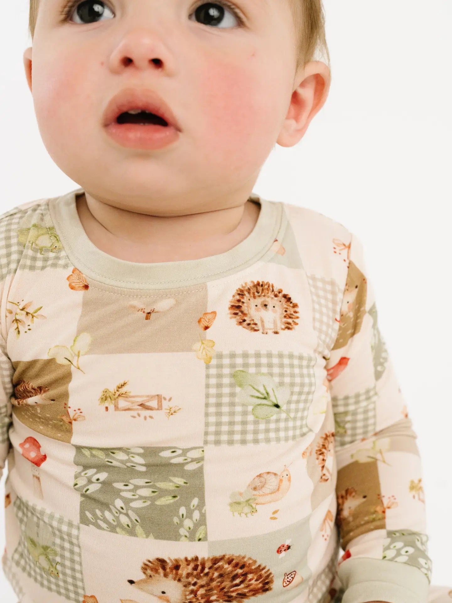 Hedgehog Patchwork Toddler Bamboo L/S Set