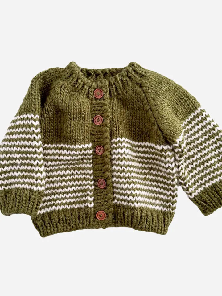 Olive Stripe Cardigan image 0