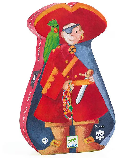 Silhouette Jigsaw Puzzle - Pirate and Treasure