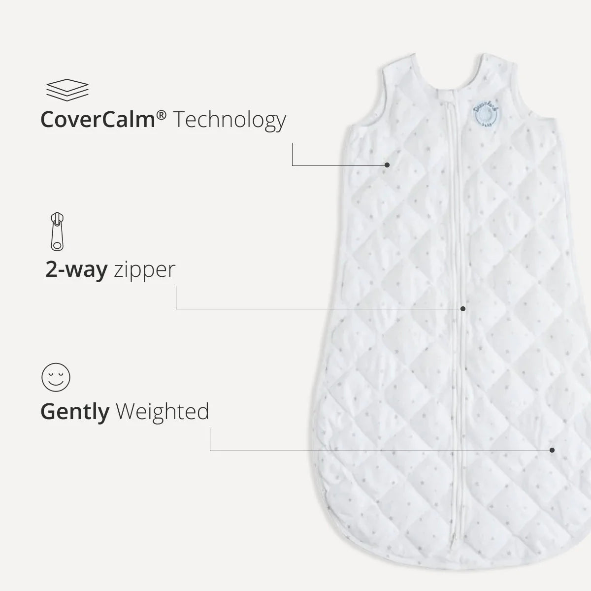 Dreamland Weighted Sleep Sack - Sage Green image 3