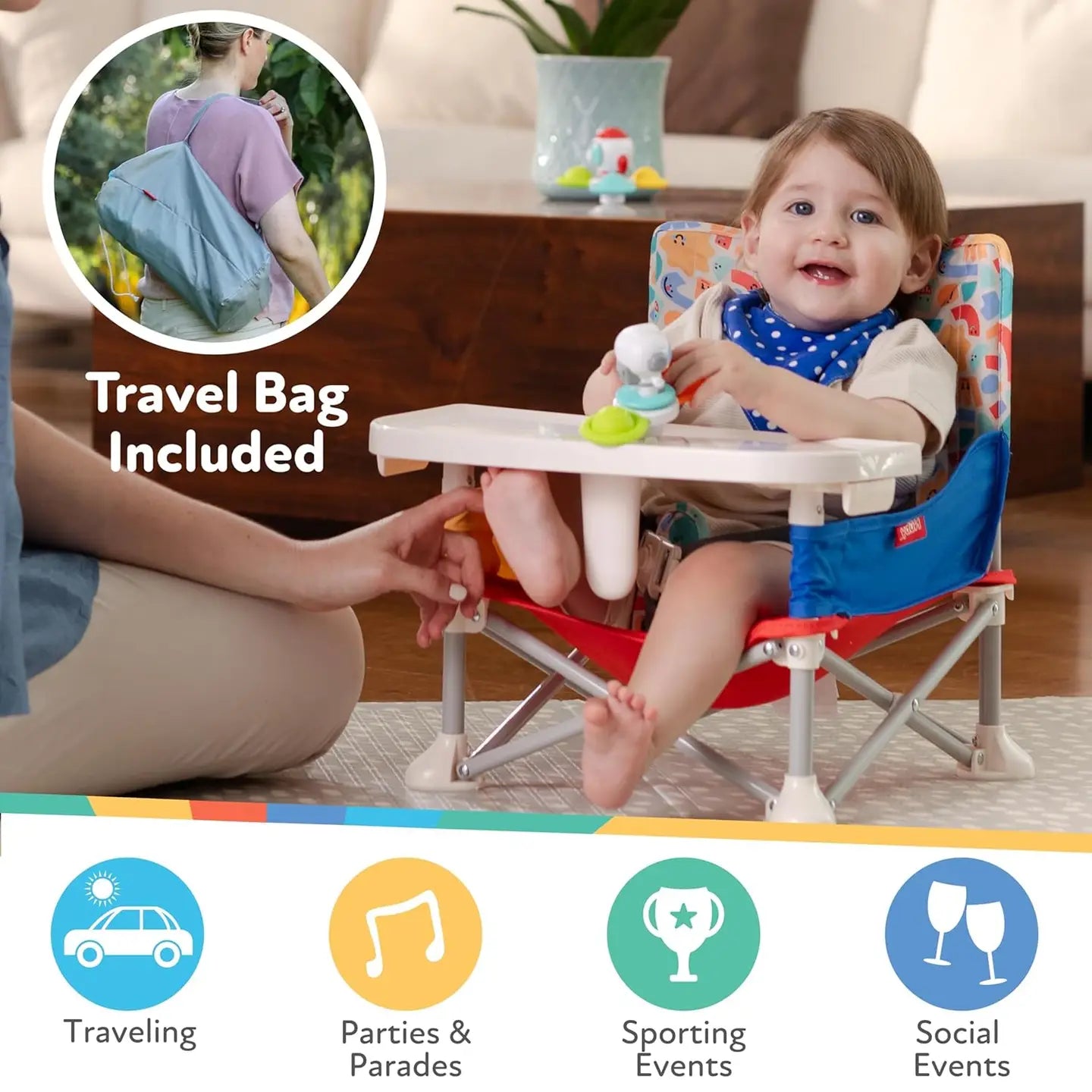 The Pop Up Booster Seat | Gray
