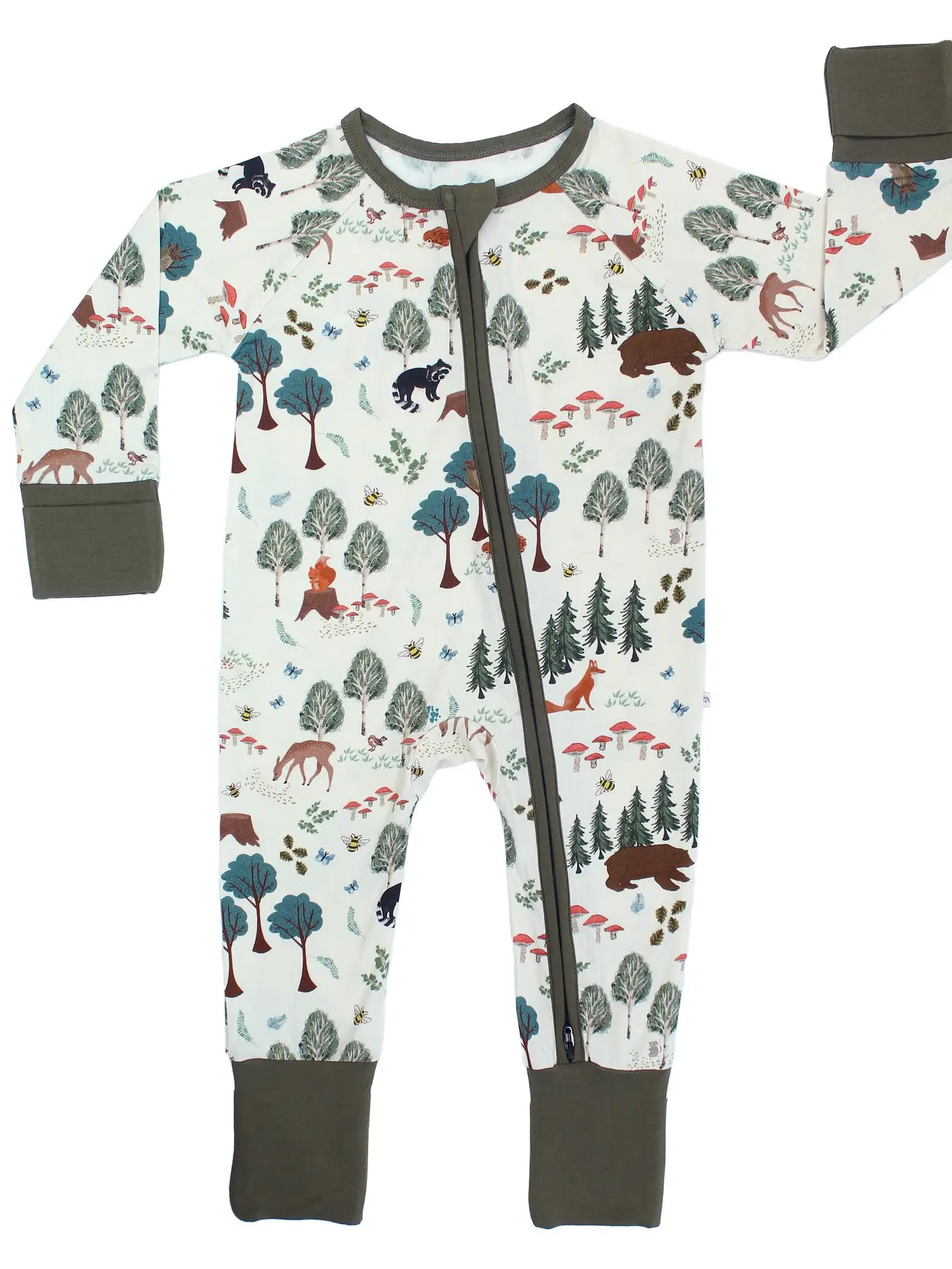 In the Woods Bamboo Convertible Baby Pajamas