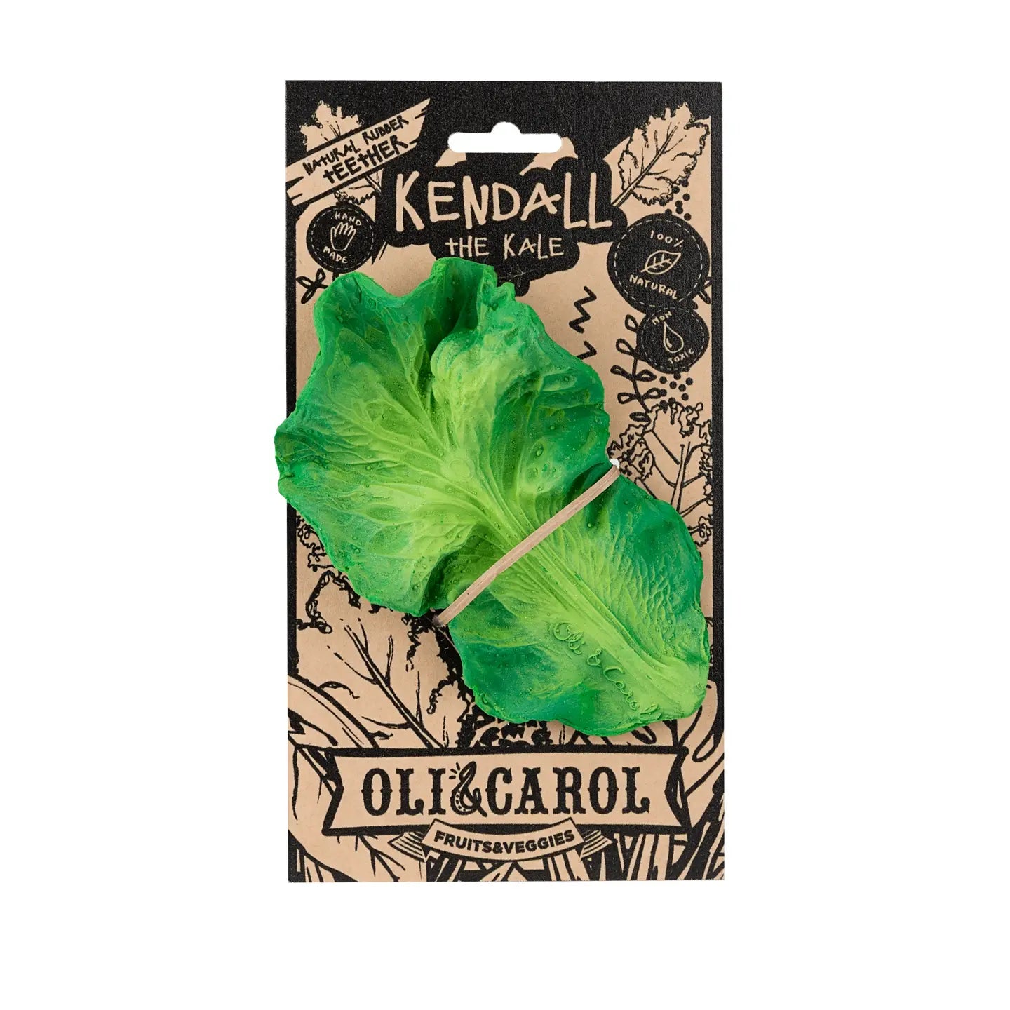 Kendall the Kale | Natural Rubber Baby Teether