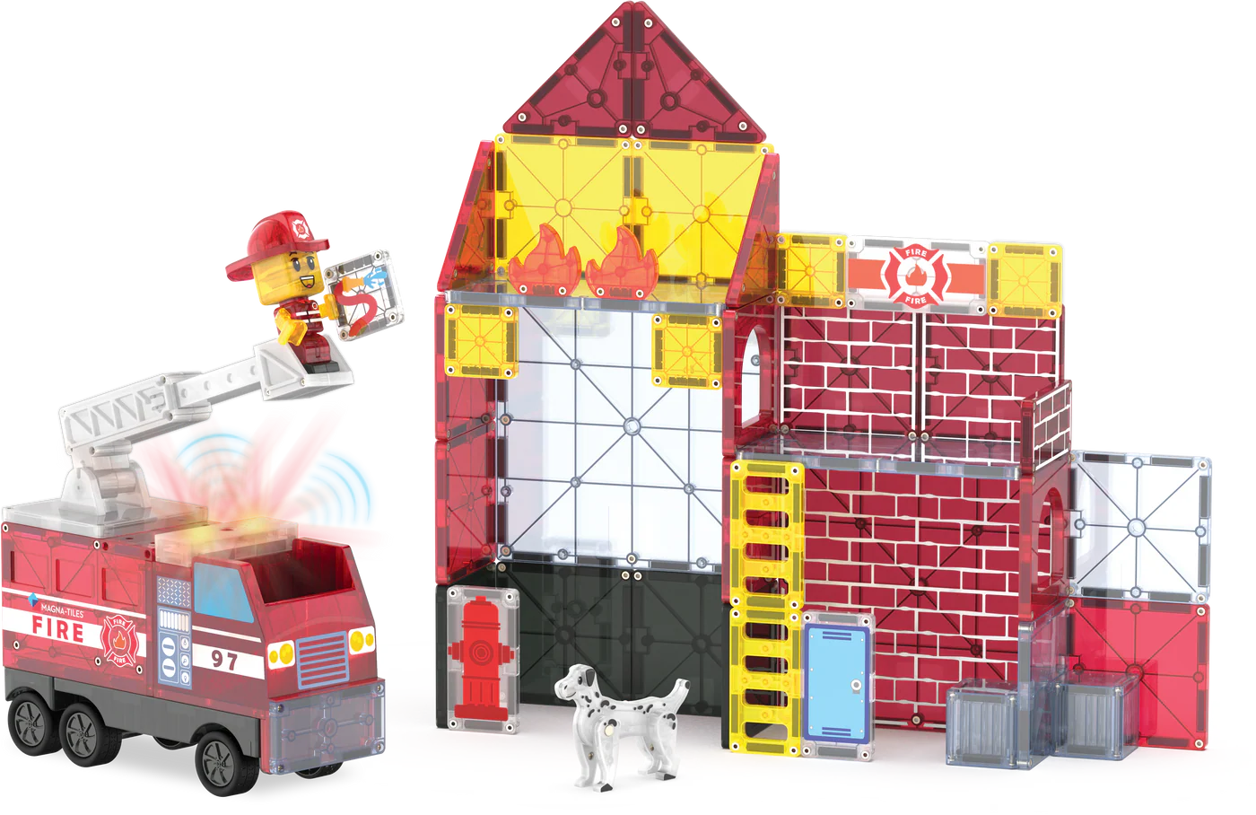 Magna-Tiles Fire Station 50 Piece Set