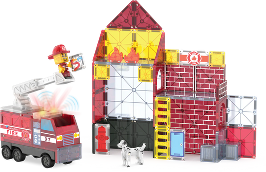 Magna-Tiles Fire Station 50 Piece Set