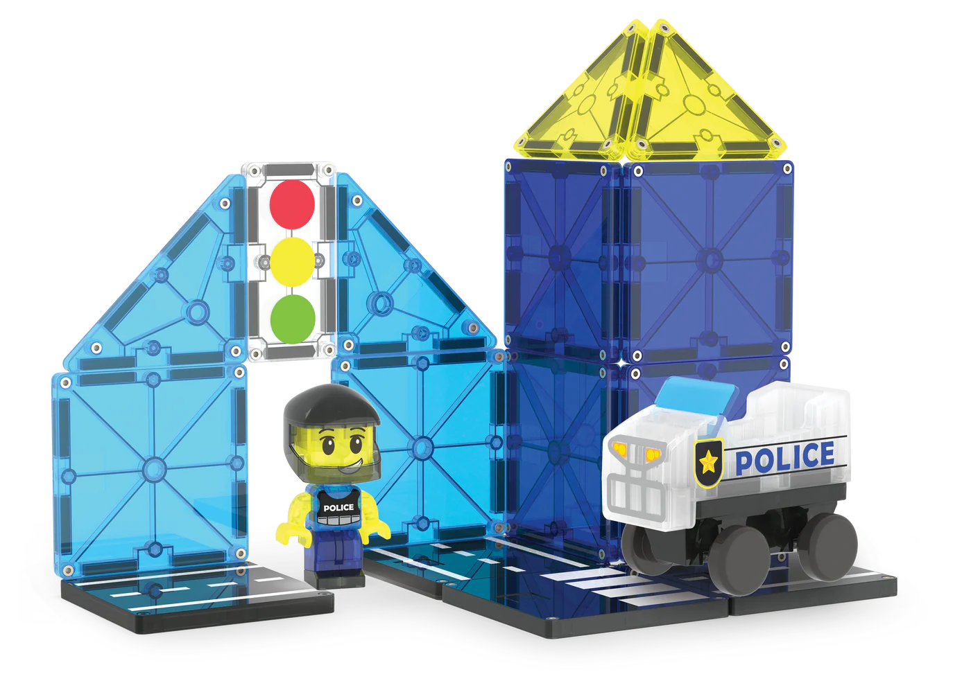 Magna-Tiles- Police Patrol 20 Piece Set