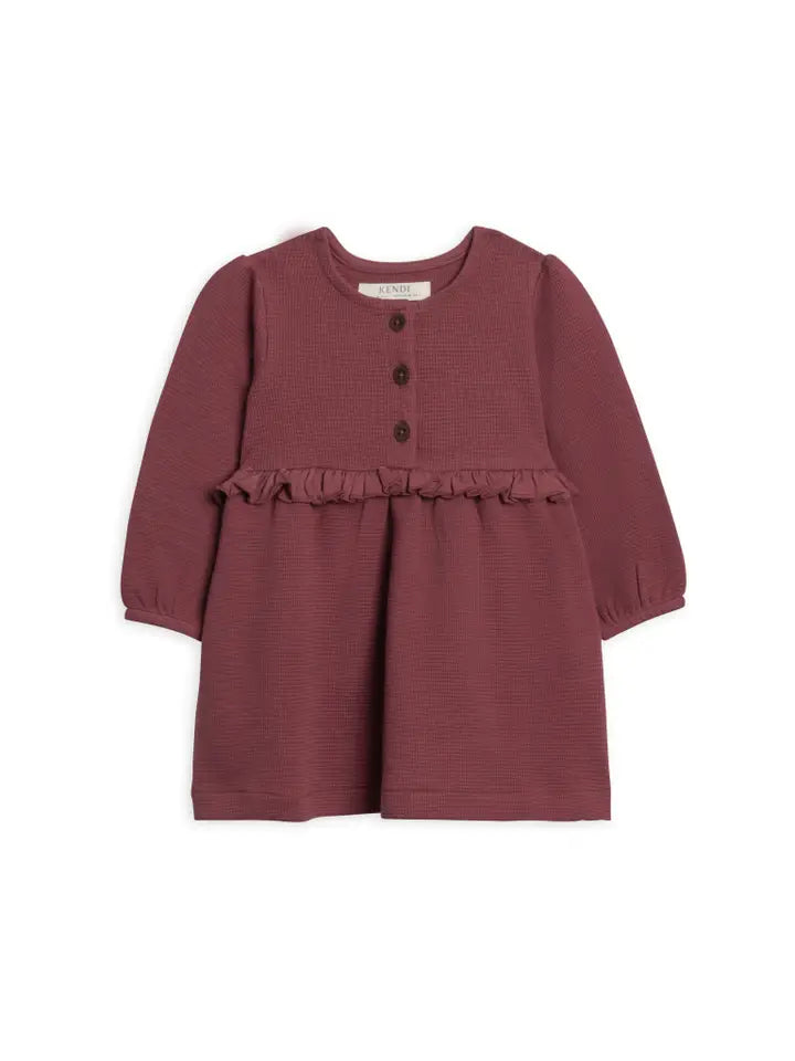 Nina Waffle Ruffle Dress image 0