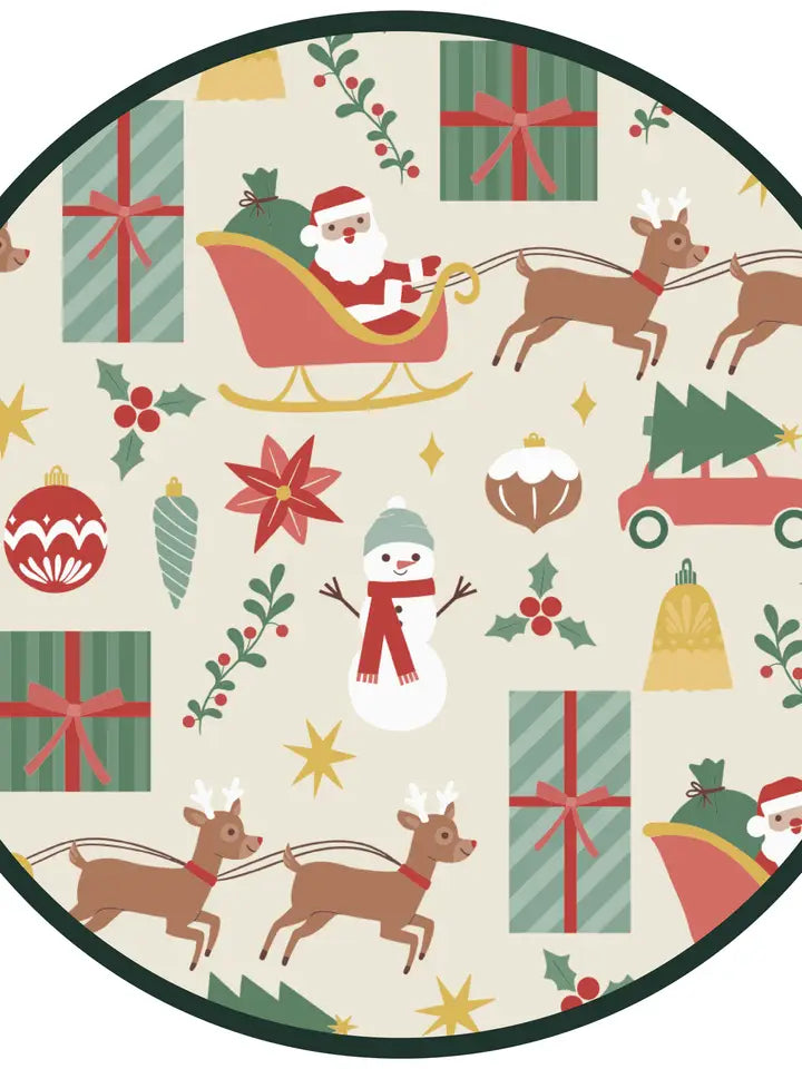 Holiday Vintage Christmas Bamboo Convertible Baby Pajamas image 1