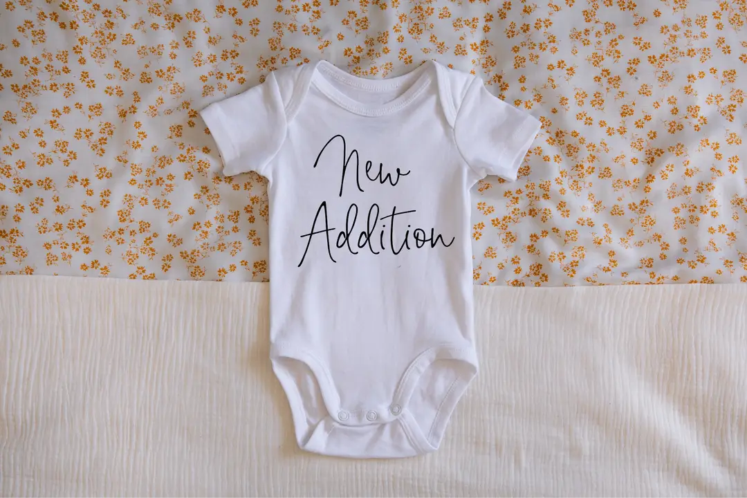 New Addition Pregnancy Announcement Onesie