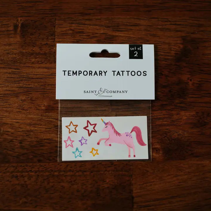 Unicorn Party Temporary Tattoos image 0