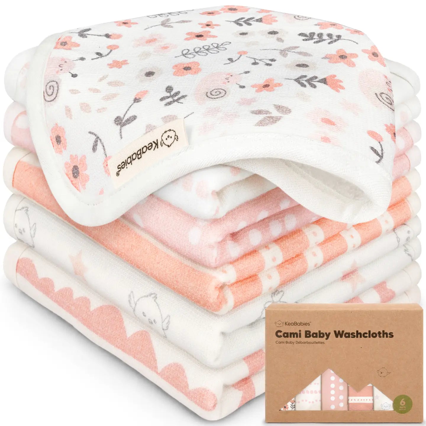 Organic Muslin Cami Baby Washcloths | Sweet Charm