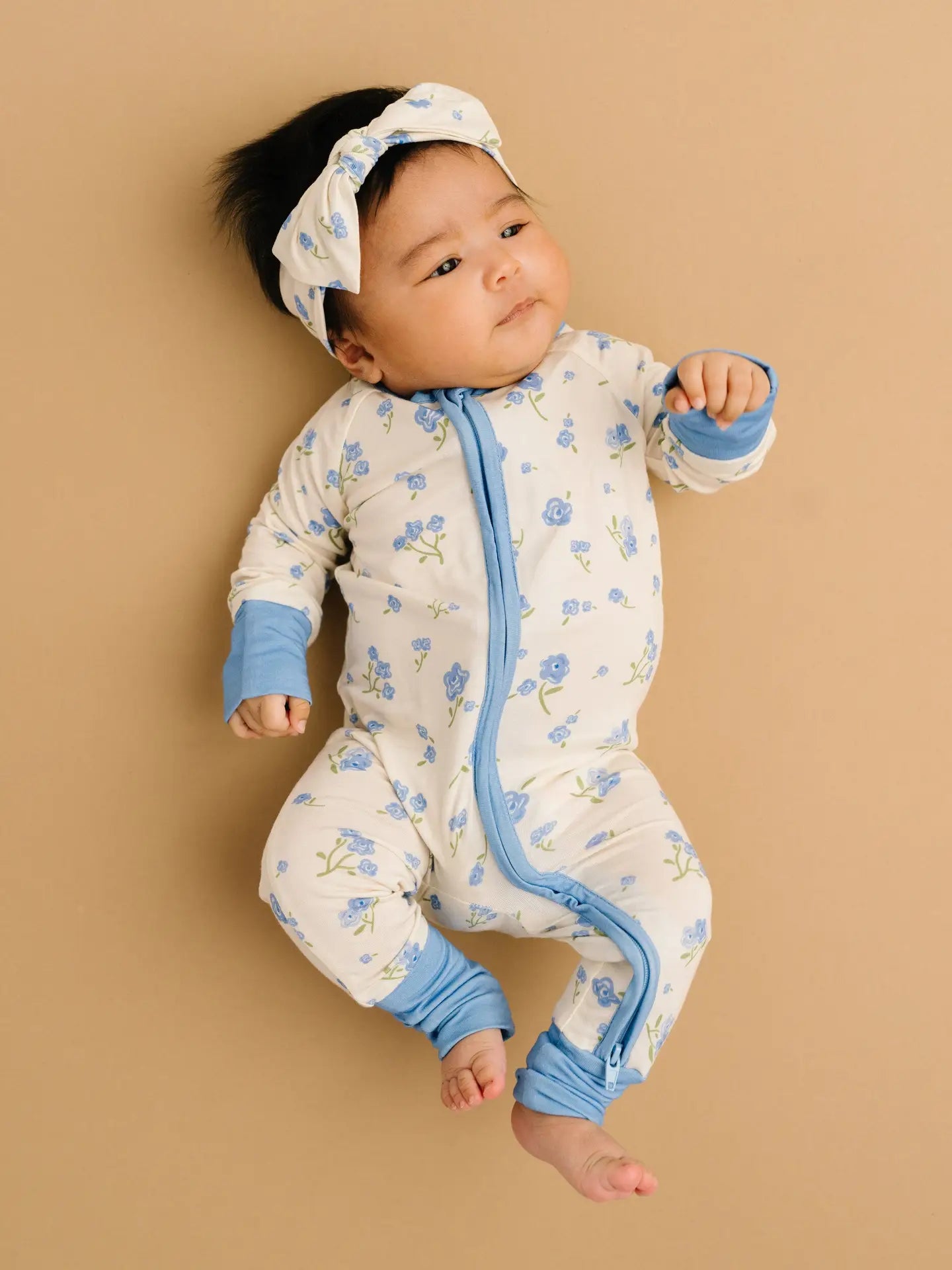 Blue Blooms Convertible Bamboo Sleeper