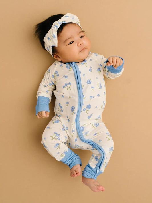 Blue Blooms Convertible Bamboo Sleeper