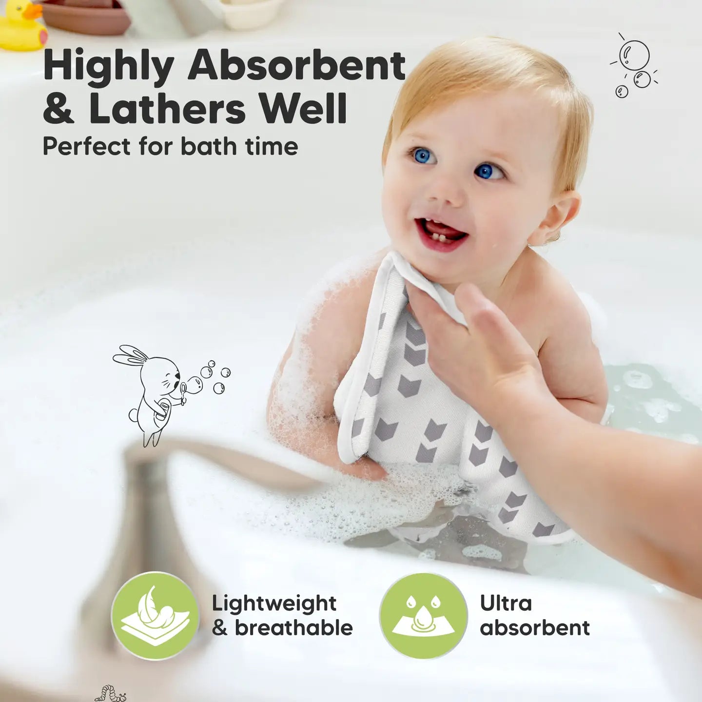 Organic Muslin Cami Baby Washcloths | Greyscape