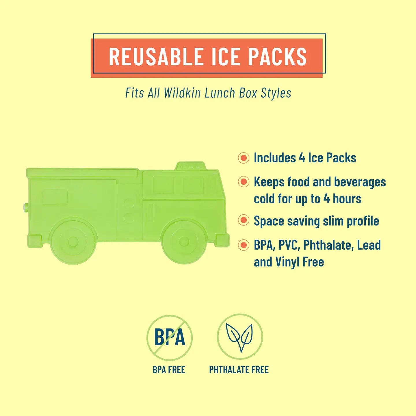 Fire Truck Ice Pack (4-Pack)
