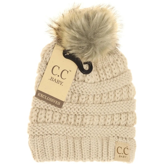 Baby Fur Pom Cc Beanie