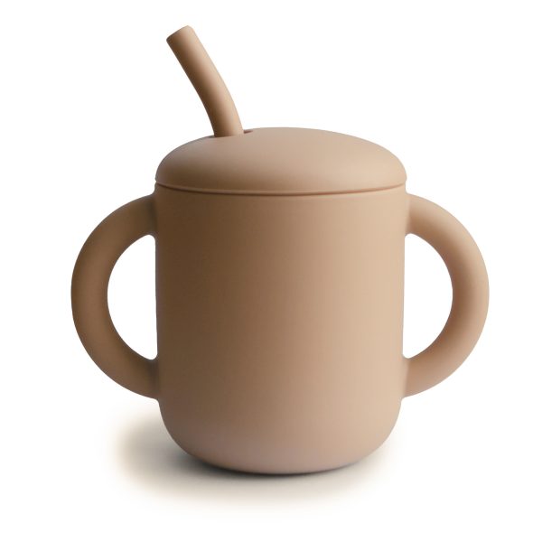 Silicone Training Cup + Straw image 1