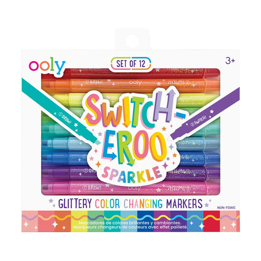 Switch-Eroo Sparkle Glittery Color Changing Markers- 12 Pc image 0