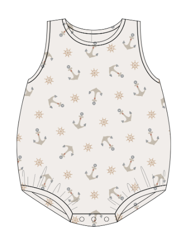 Anchor Bubble Onesie image 0