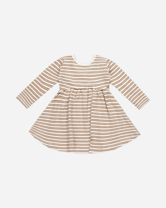 Ribbed Long Sleeve Dress || Golden Stripe image 0