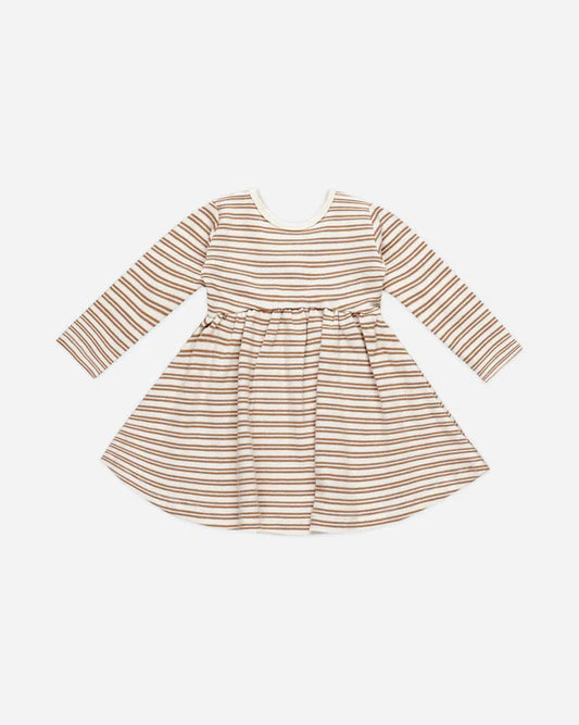 Ribbed Long Sleeve Dress || Golden Stripe image 0