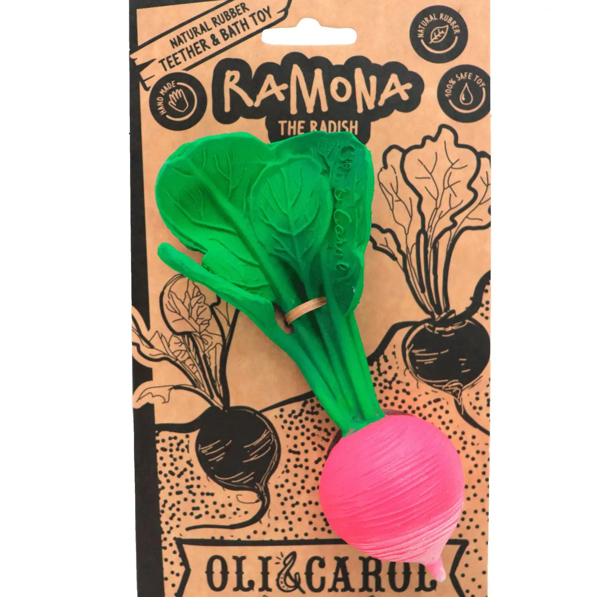 Ramona the Radish | Oli & Carol Natural Rubber Teether
