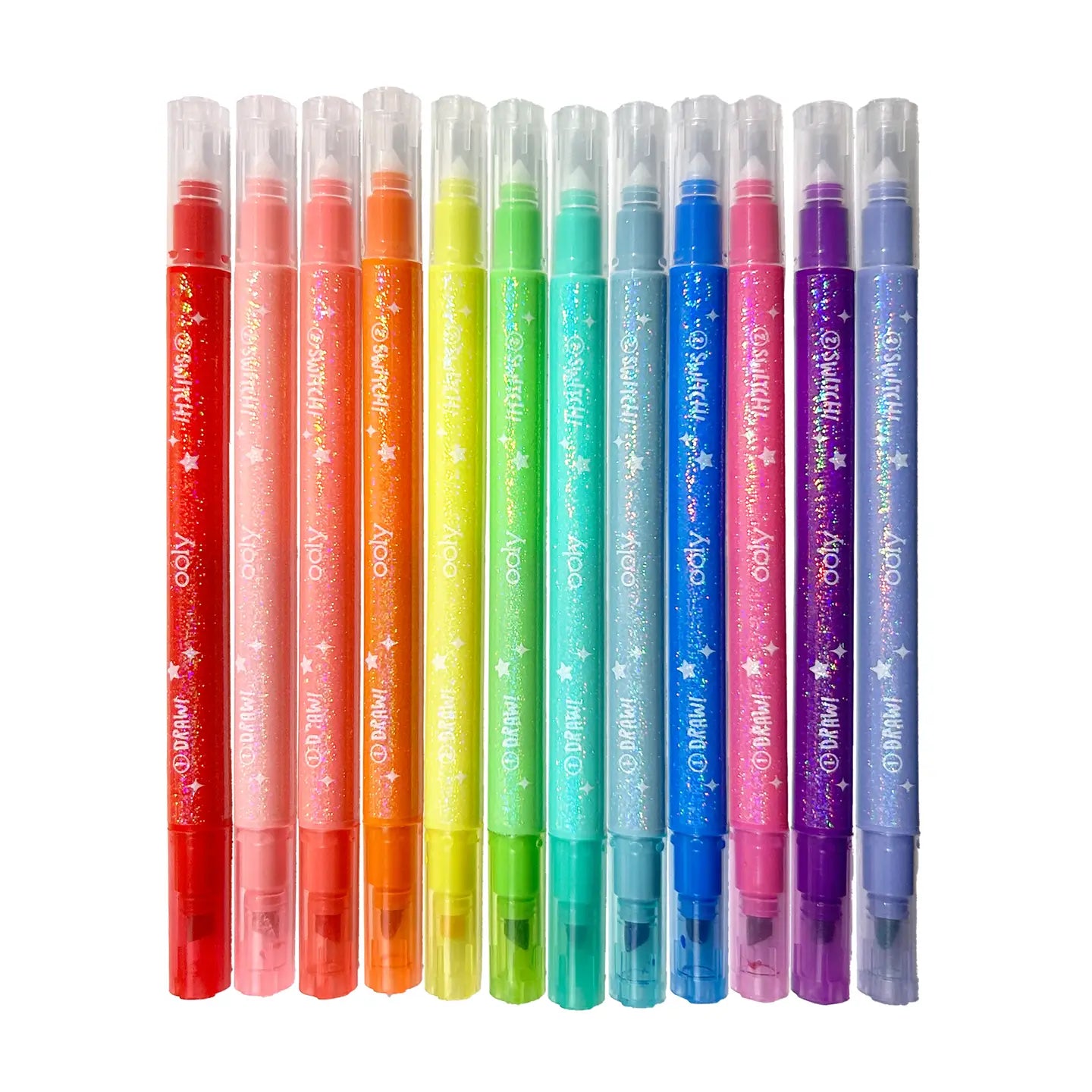 Switch-Eroo Sparkle Glittery Color Changing Markers- 12 Pc image 1
