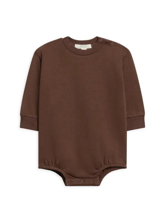 Jamie Fleece Bubble Romper - Chestnut image 0