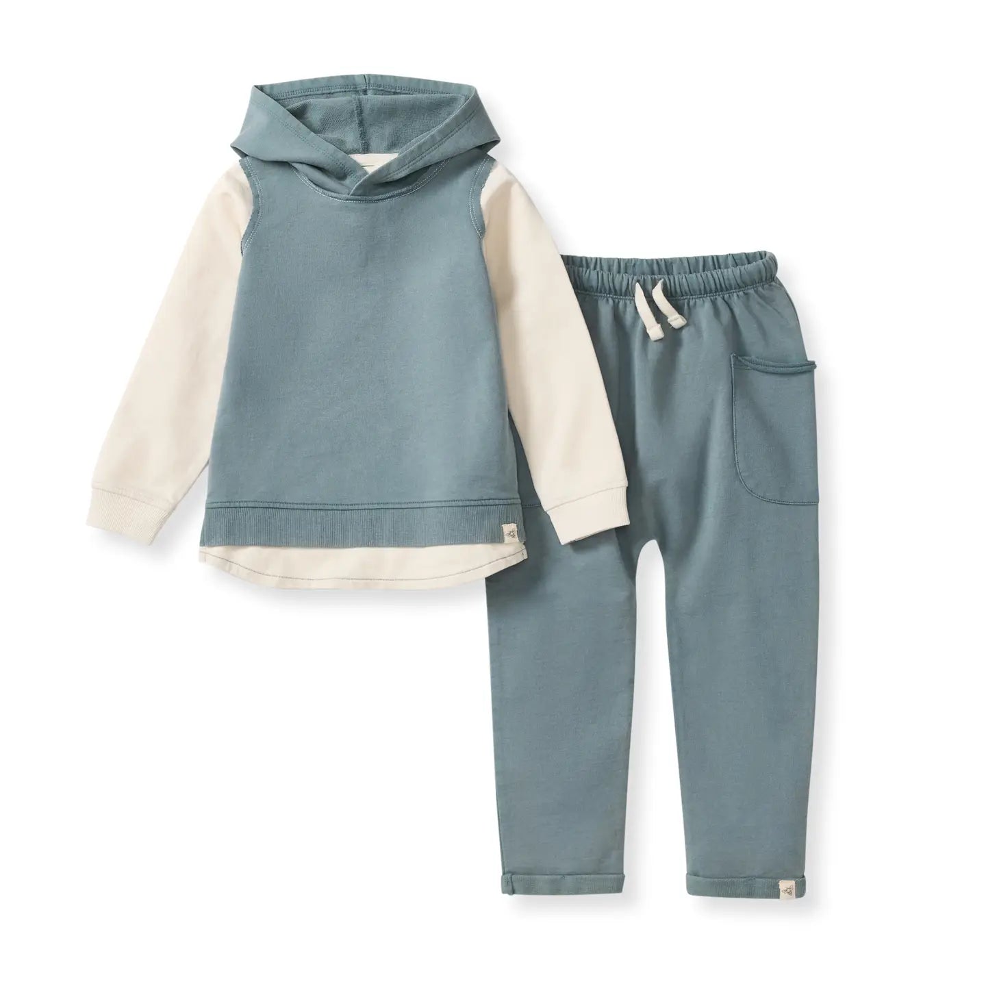 Acid Wash Sweatshirt & Pants Set | 100% Organic Cotton