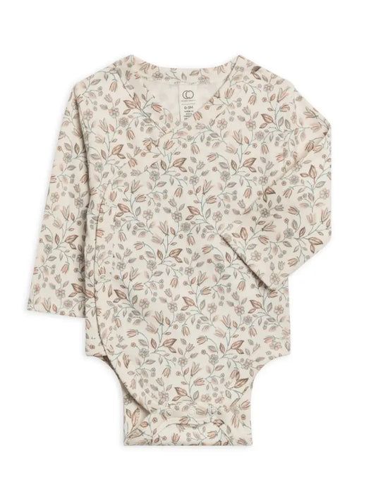 Kai Kimono Bodysuit - Yuma Floral / Teal + Taupe image 0