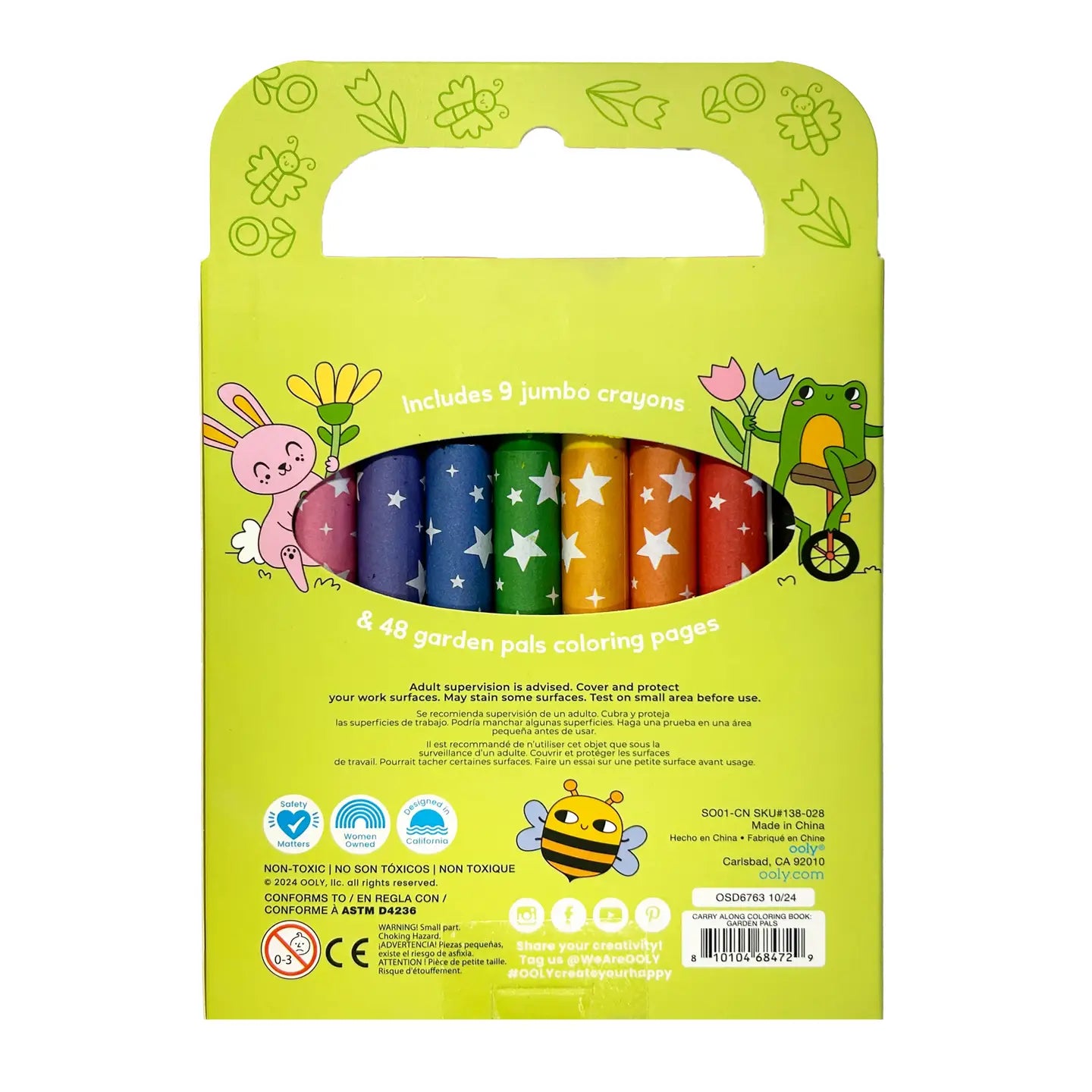 Carry Along Crayons & Coloring Book Kit | Garden Pals