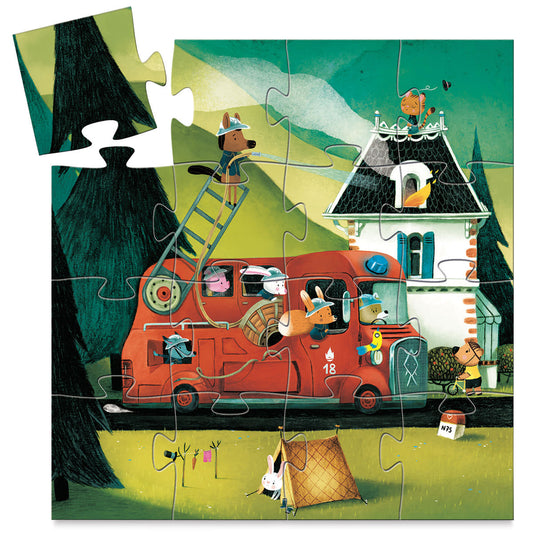 Mini Silhouette Puzzles- Fire Truck