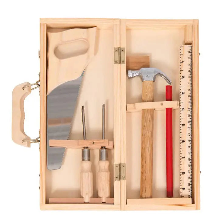 Small Wooden Toolbox Set image 1