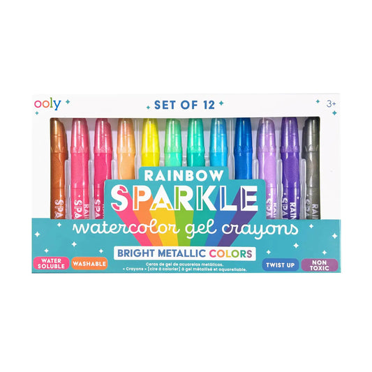 Rainbow Sparkle Metallic Watercolor Gel Crayons - Set of 12 image 0
